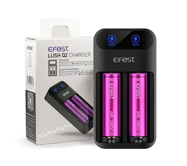 Efest Lush Q2 - 2-Bay Battery Charger - Vape O2