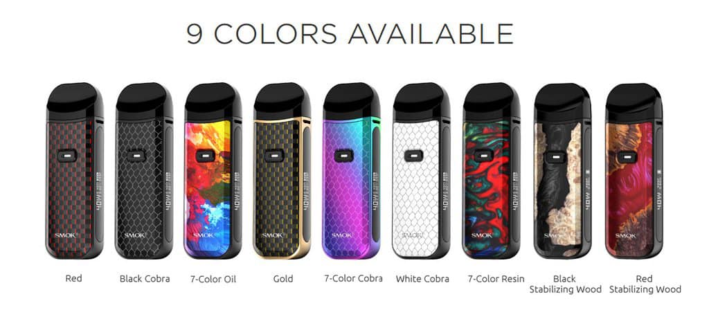 Smok Nord 2 Pod System Available Colors