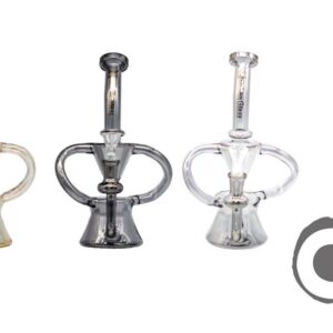 9” 4-Arm Recycler Water Pipe – Urban Glass (Various Colors)