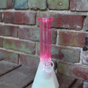 Pink Frost Gradient Beaker Water Pipe – 12” Glass Edition
