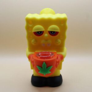 Cartoon Sponge Pipe – Yellow & Orange Silicone