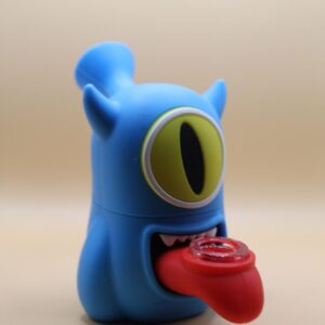 One-Eyed Monster Pipe – Blue & Red Silicone