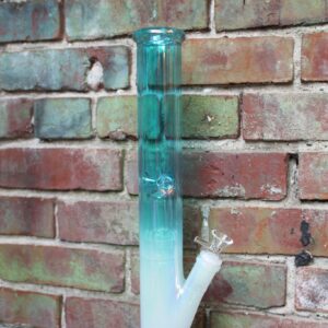 Iridescent Straight Tube Water Pipe – 16” Glass Edition