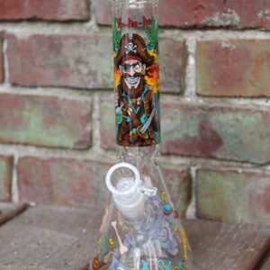 Yo-Ho Pirate Beaker Water Pipe – 12” Glass Edition