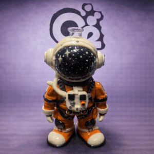 Astronaut Figure Glass Water Pipe