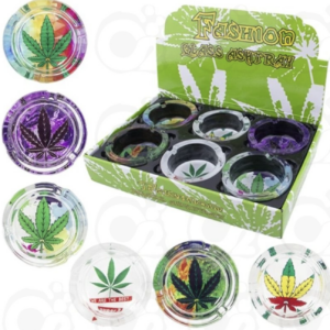 Fashion Glass Ashtray – Leaf Design