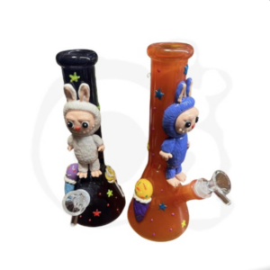 10" Labubu Beaker Bong – Ice Cream & Stars Design
