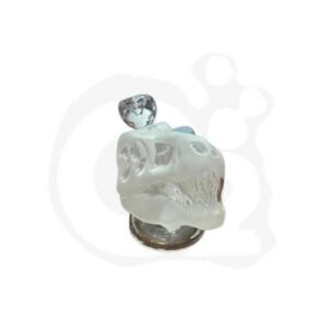 T-Rex Skull Glass Hand Pipe