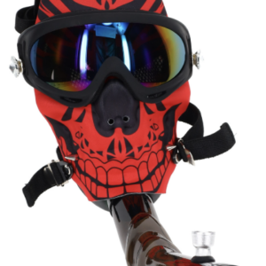 Colorful Gas Mask Acrylic Water Pipe – Red